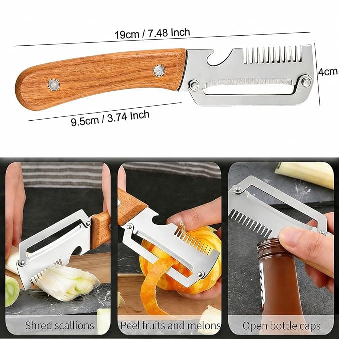 3-in-1 Vegetable Peeler, Slicer & Botle Opener