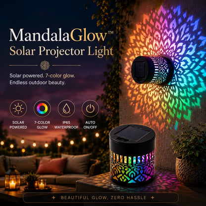 MandalaGlow™ - Solar Mandala Projector Light